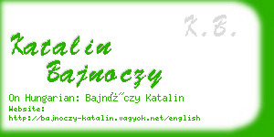 katalin bajnoczy business card